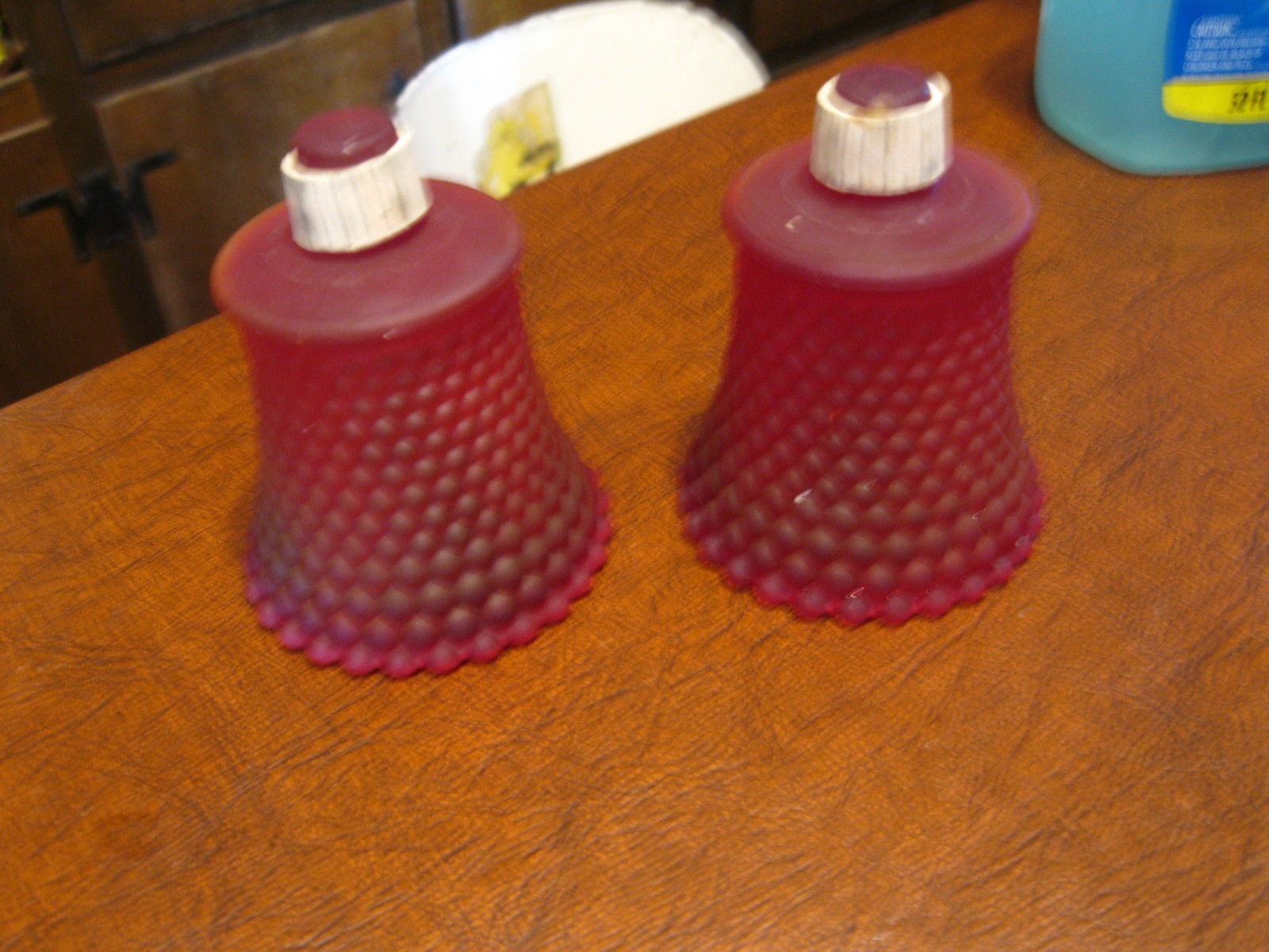 Ruby Red Glass Hobnail Peglite Votive Cup Set Of 2 Home Interior