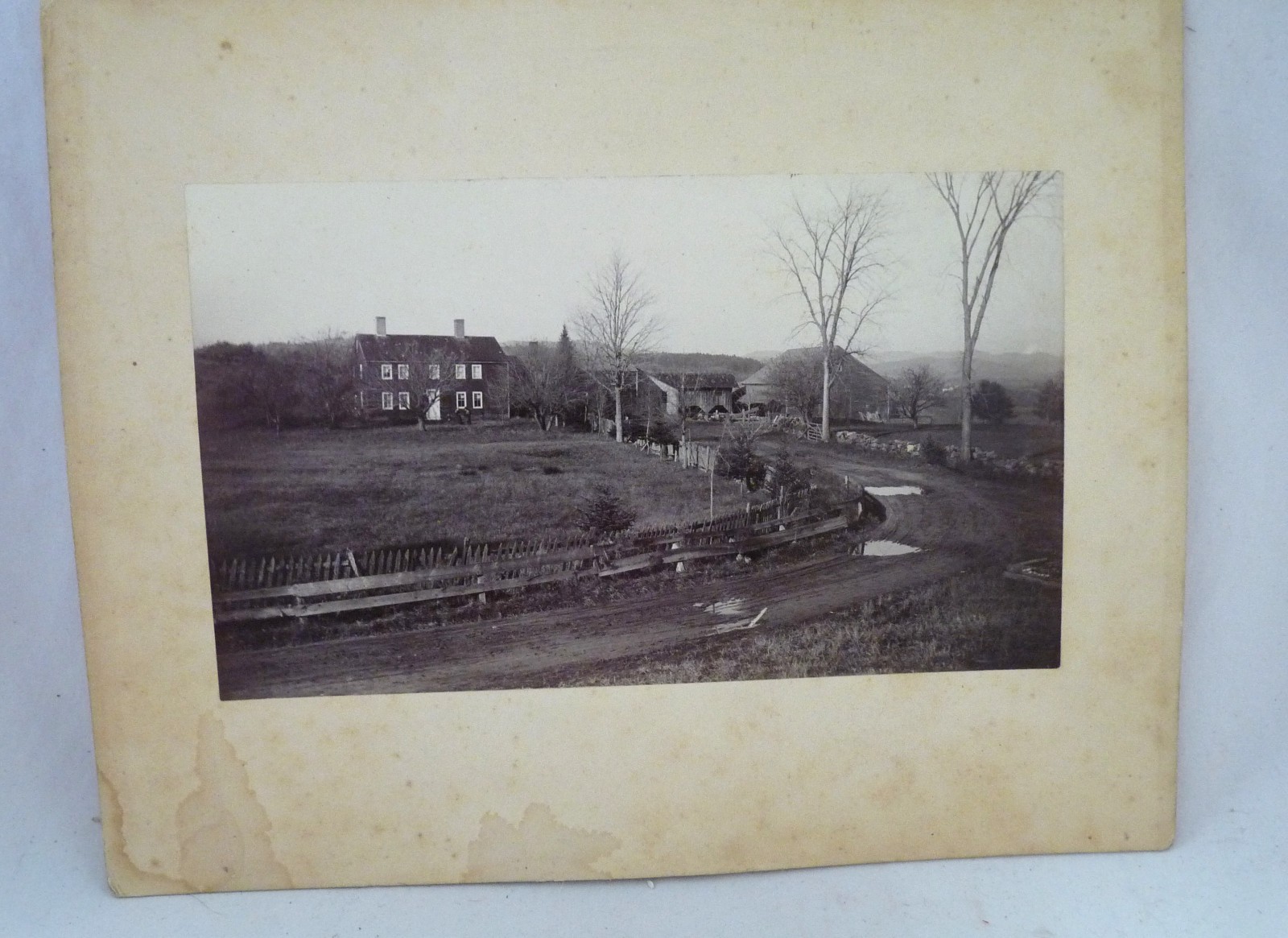 Antique photograph Aiken Franklin homestead NH Antique photograph Aiken Franklin homestead NH