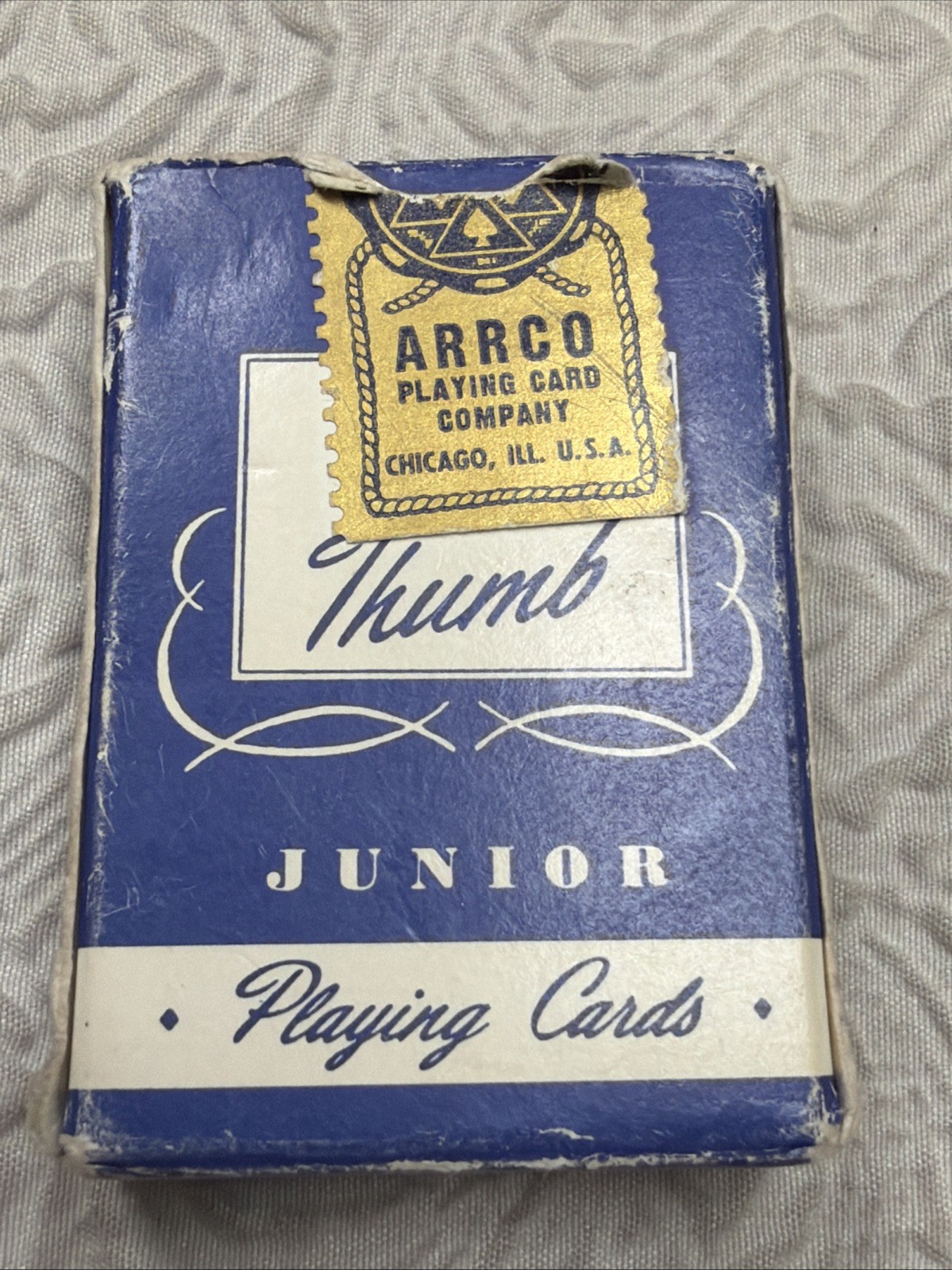 Vintage Tom Thumb Mini Playing Cards Junior Arrco Brand With Vintage Arrco Stamp