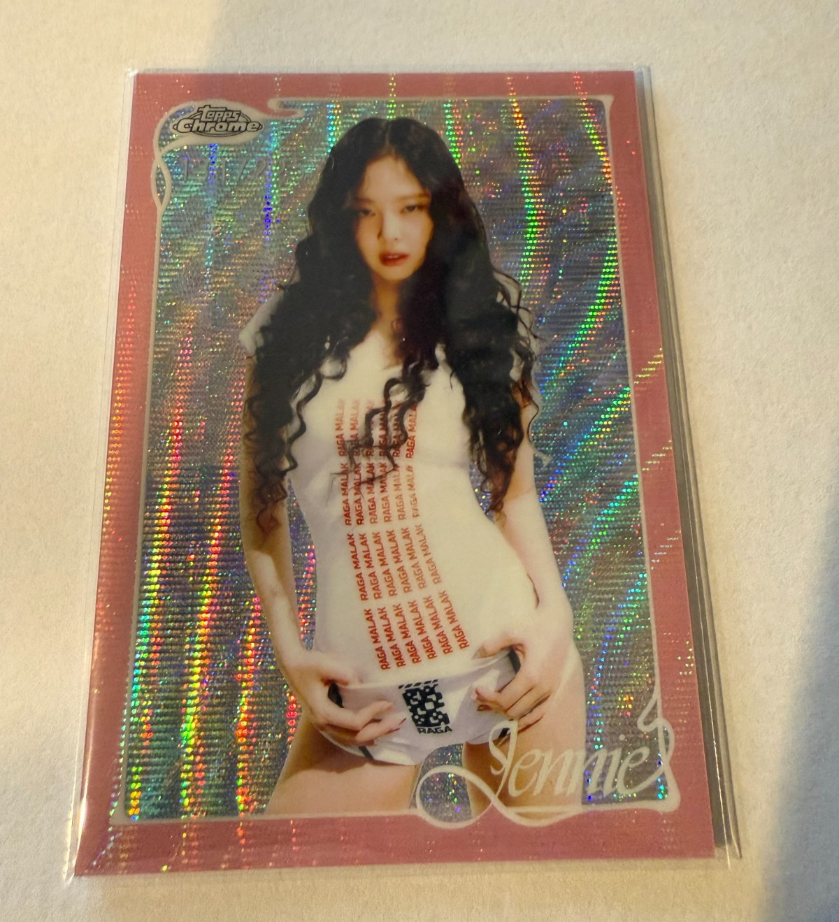 2026 Topps Chrome x Jennie /225 Pink Wave Refractor #22 K-Pop