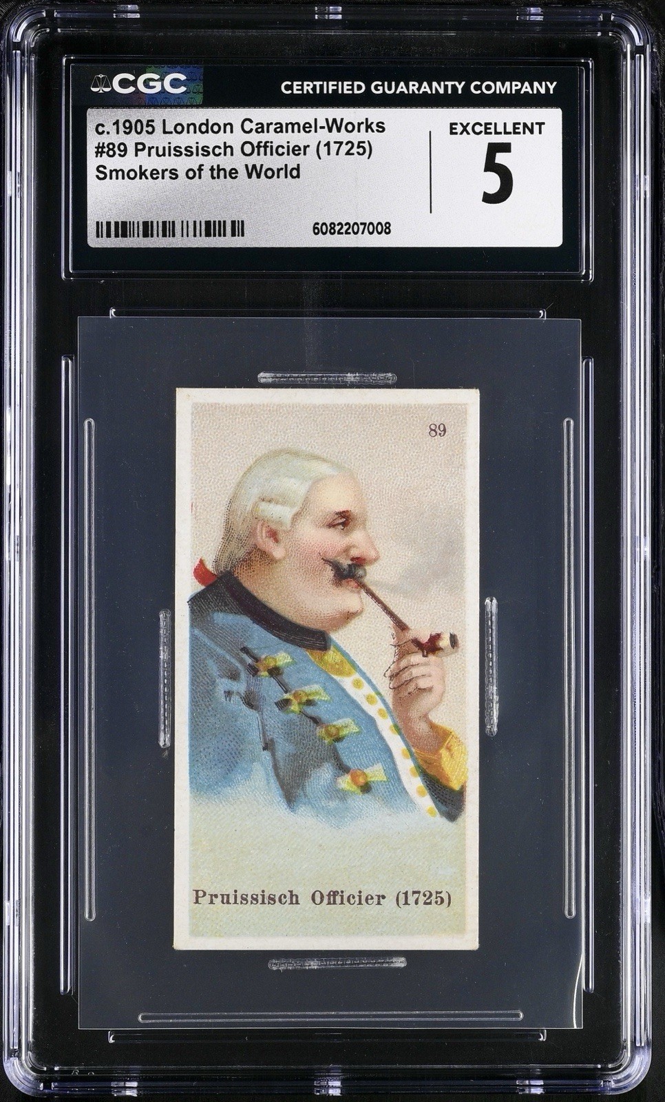 1905 London Caramel Works #89 Prussian Officer Smokers of the World CGC 5 EX