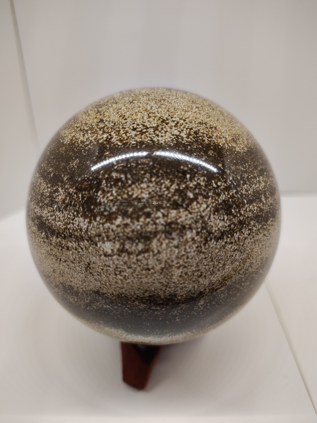 Unique Large Bubble Ocean Jasper Sphere 3.5in Unique Large Bubble Ocean Jasper Sphere 3.5in