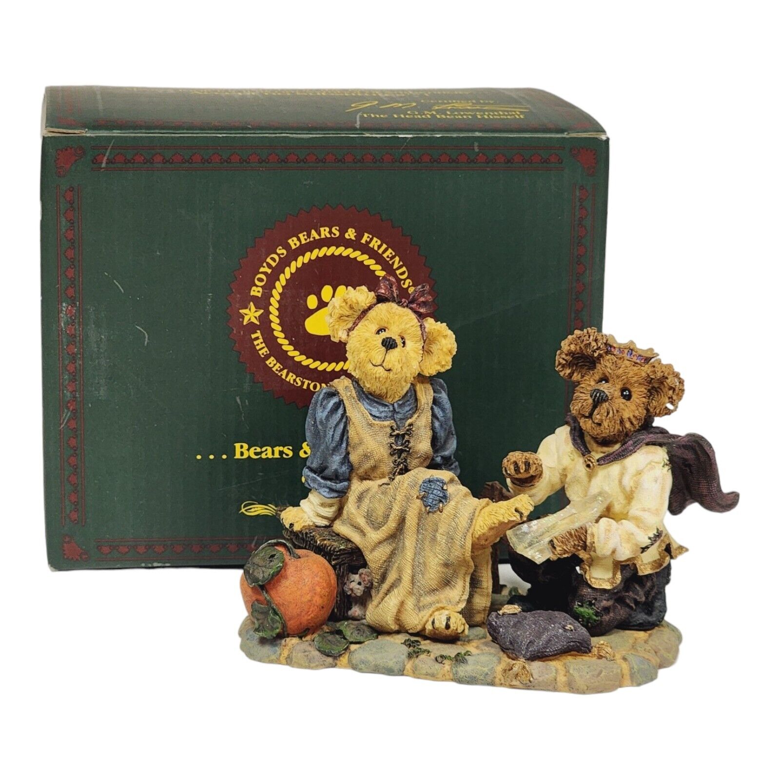 Boyds Bears Cindyrella & Prince Charming - If The Shoe Fit Bearstone Figurine