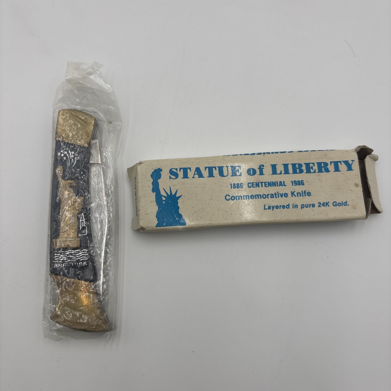 Vintage Statue of Liberty 1986 Centennial Commemorative Knife 24K Gold NIB Vintage Statue of Liberty 1986 Centennial Commemorative Knife 24K Gold NIB