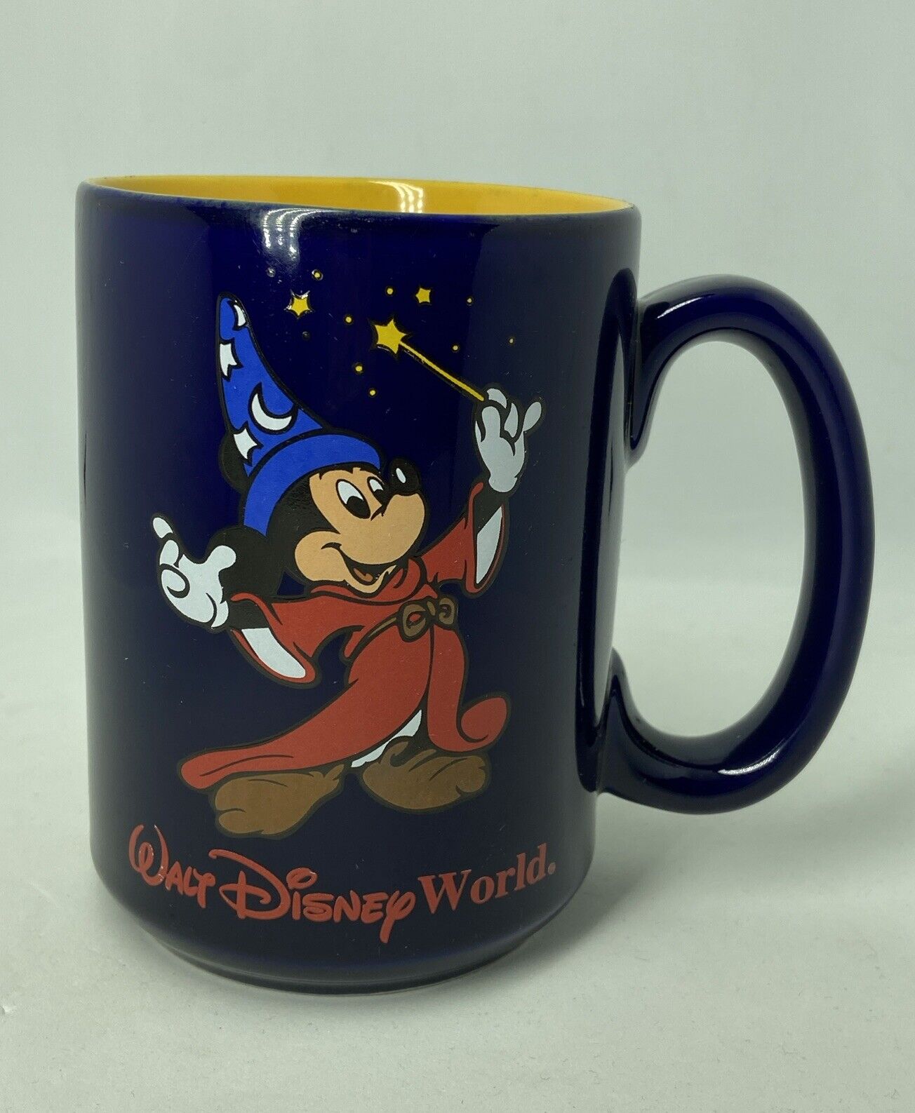 Vintage Mickey Mouse Walt Disney World Blue Mug Cup Mug