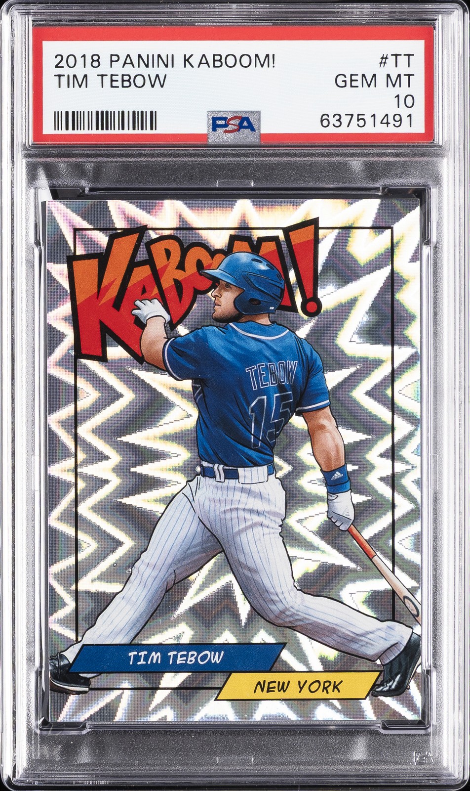 2018 PANINI KABOOM #TT TIM TEBOW PSA 10