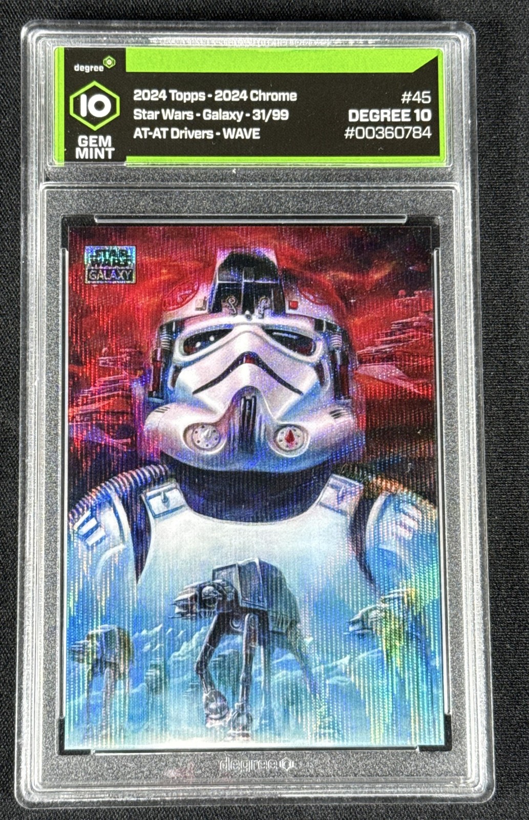 2024 Topps Chrome Star Wars Galaxy AT-AT Drivers #45 Wave /99 DEGREE 10