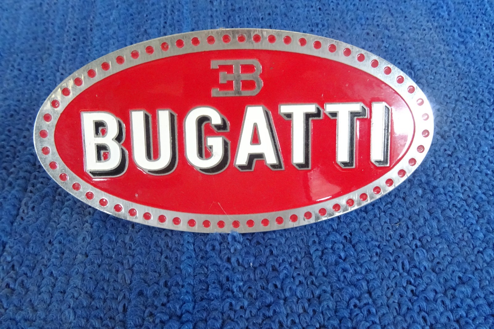 Bugatti badge emblem plate enamel