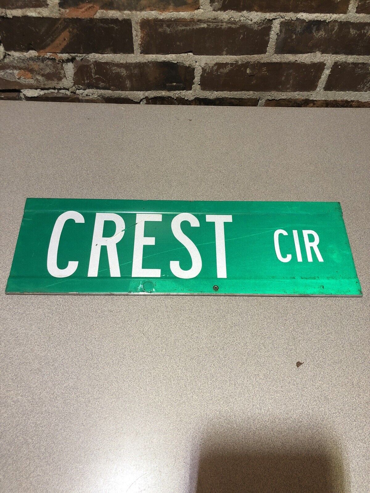 Crest CIR Retired street signs From Pell City Alabama Old Style Sign Vintage