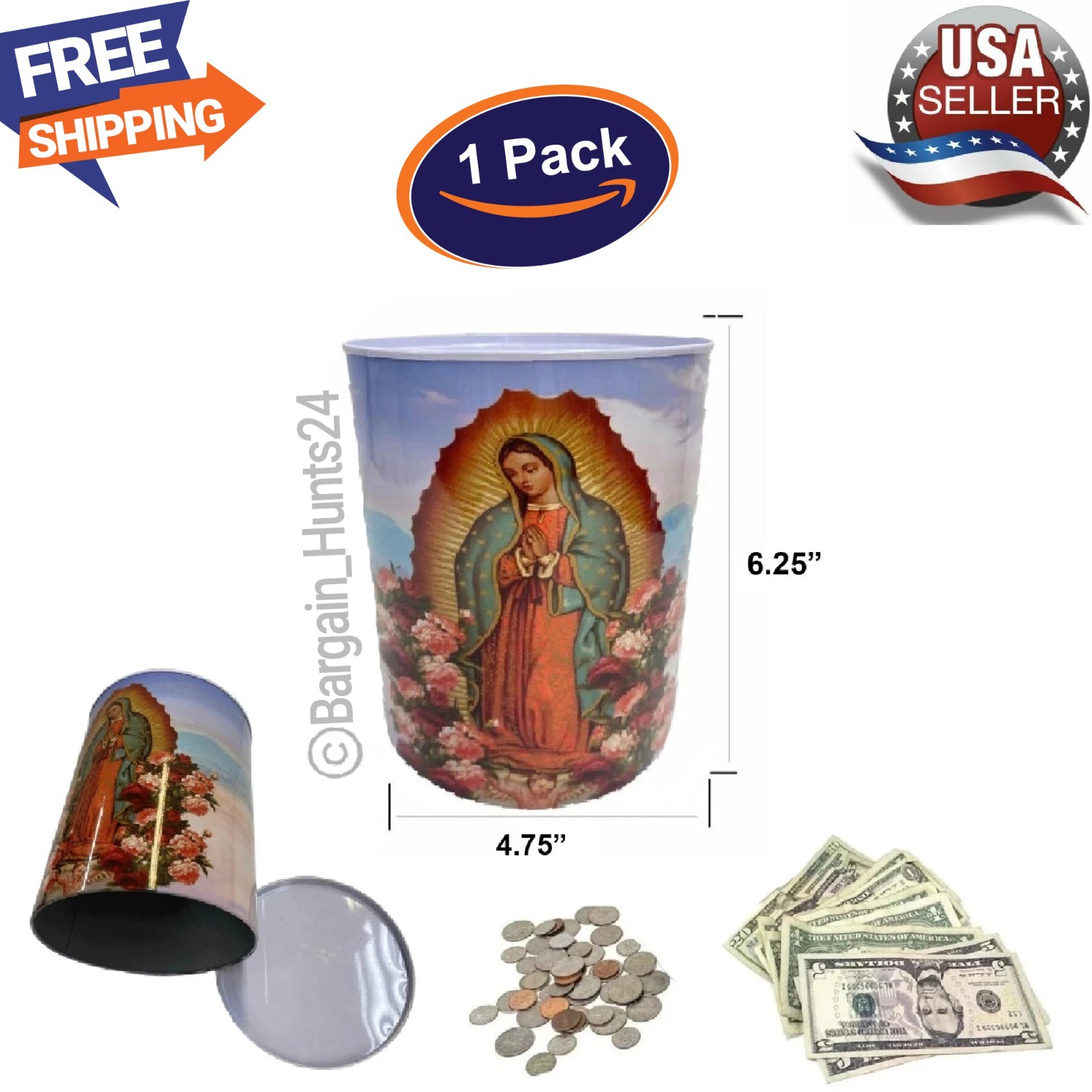 Maria Printed Coin Bank, Religious 6.25