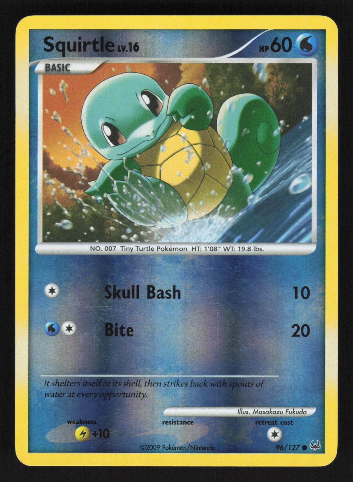 English LP Squirtle 96/127 PL Reverse Holofoil Pokemon Platinum