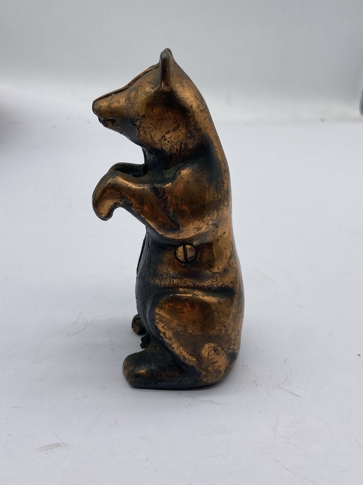 antique vintage cast iron standing begging bear figure 5