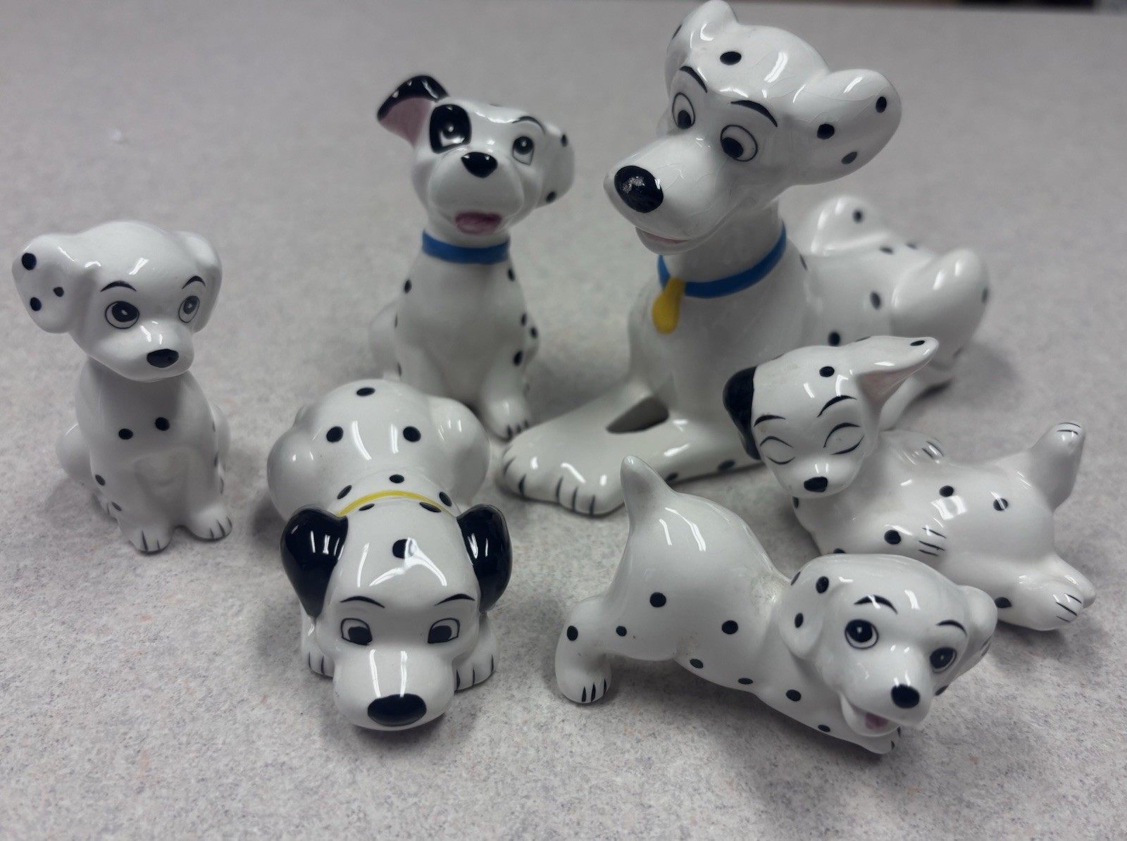 Vintage 6 Piece Disney 101 Dalmatians Porcelain Lot