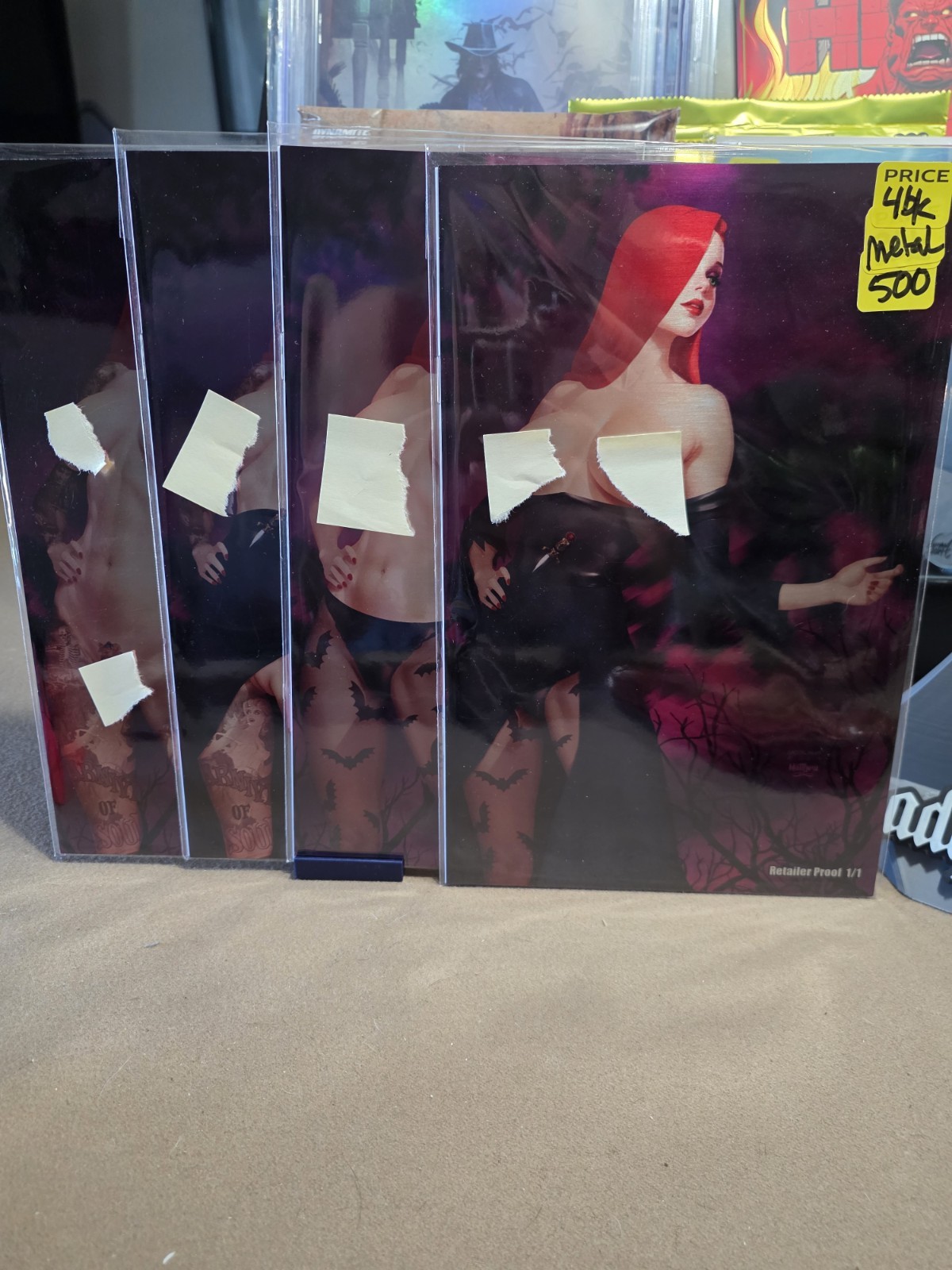 Boo Koo Comix, 4 Book Metal Retailer Proof 1/1 Metal Cover Set