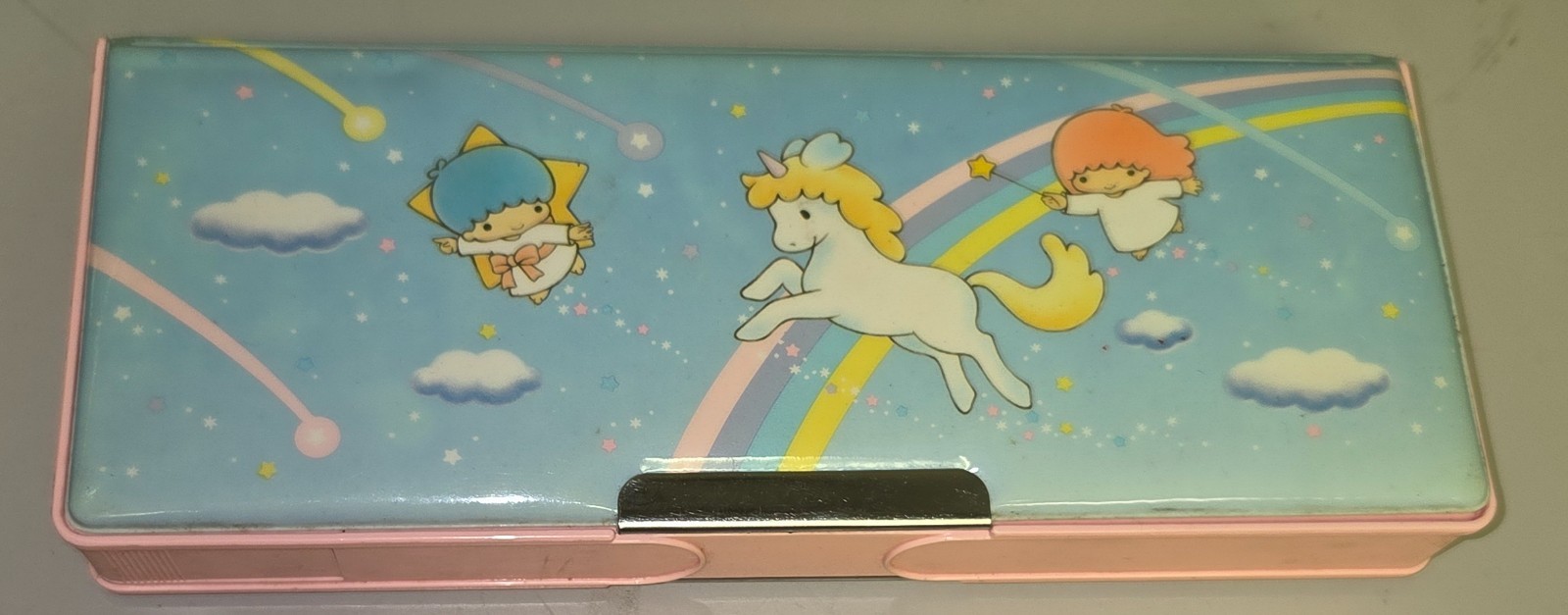 Vintage 1988 Sanrio Little Twin Stars Pencil Box