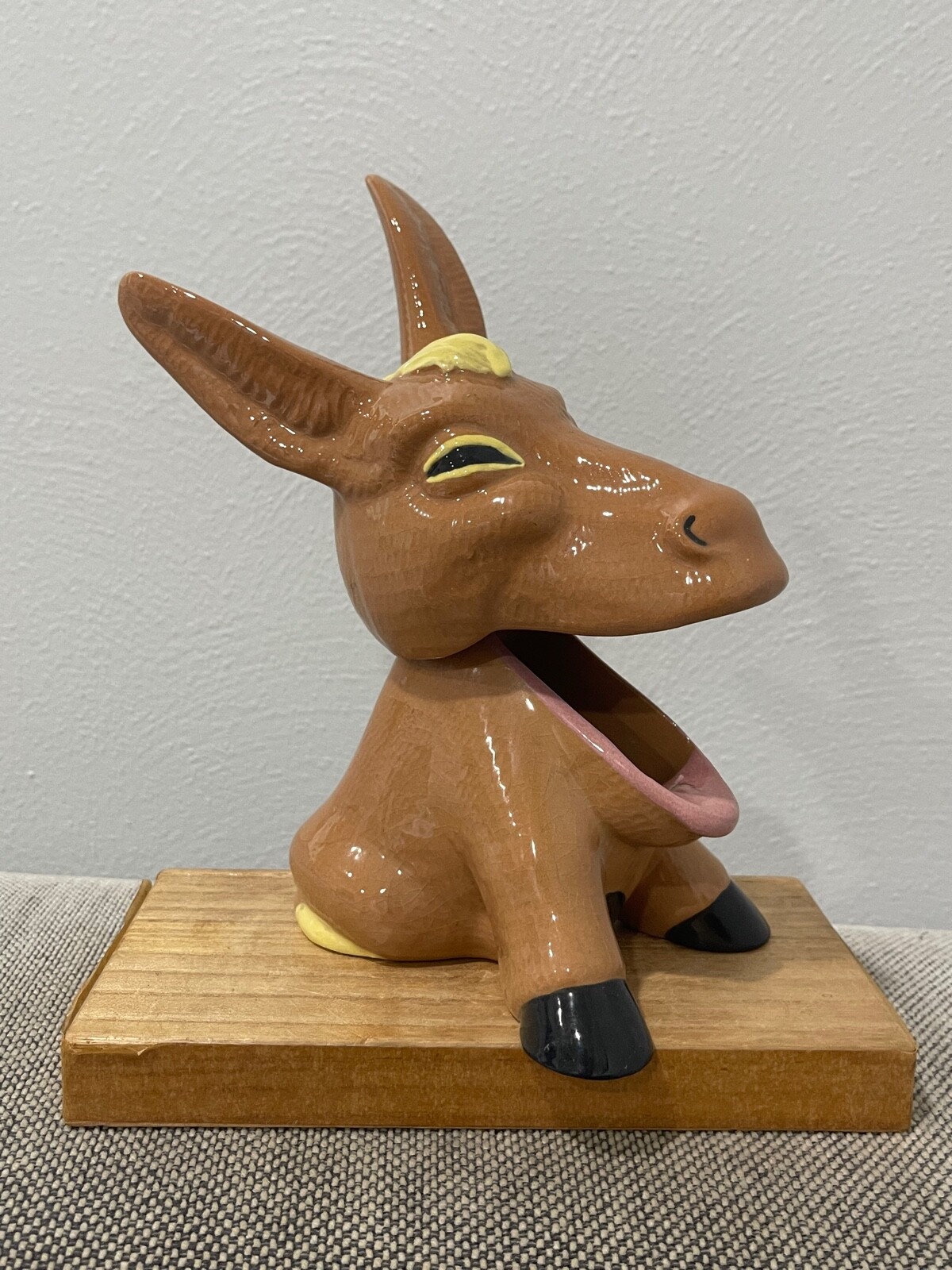 Vintage Alex Ceramics California Pottery Donkey Ashtray or Trash Bin Vintage Alex Ceramics California Pottery Donkey Ashtray or Trash Bin