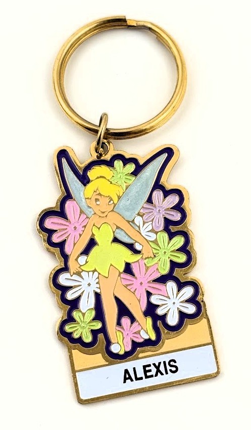 Original Disney Parks Tinker Bell Name ALEXIS Keychain WDW Orlando Souvenir