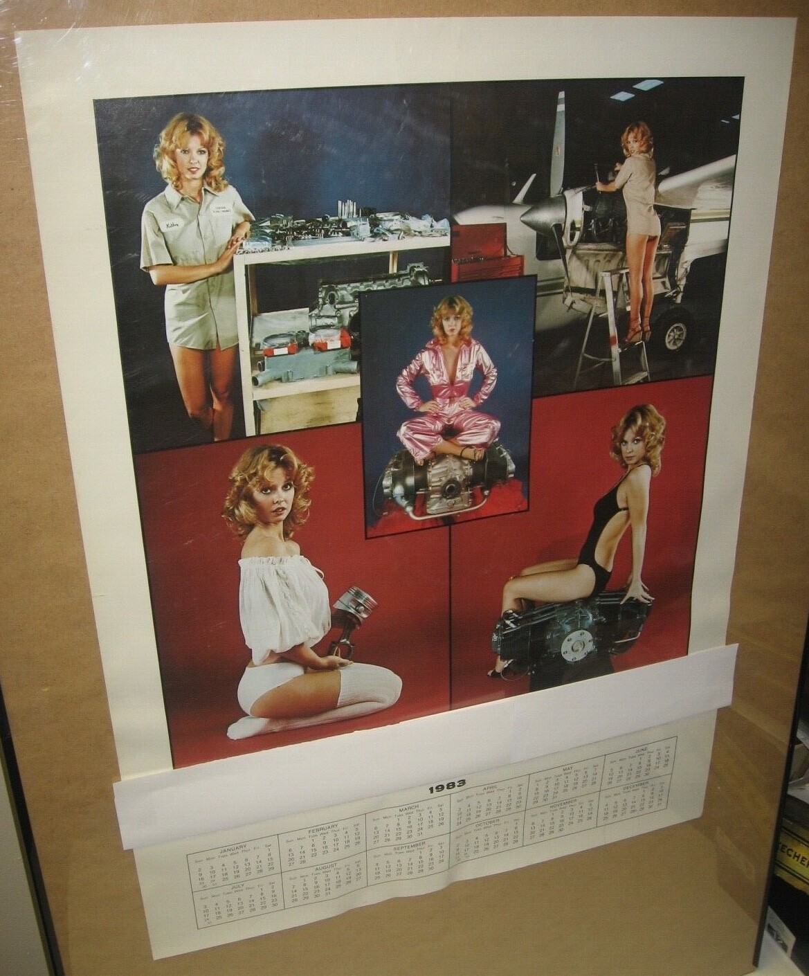 Vintage 1983 Aviation Part Pinup Calendar Playboy Bunny Crystal Dallas