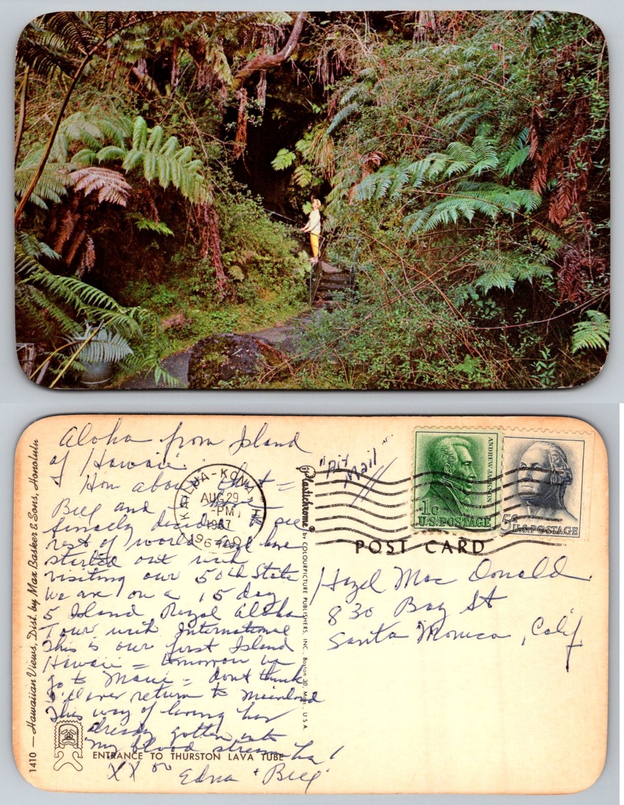 Standard Thurston Lava Tube Hawaii Postcard