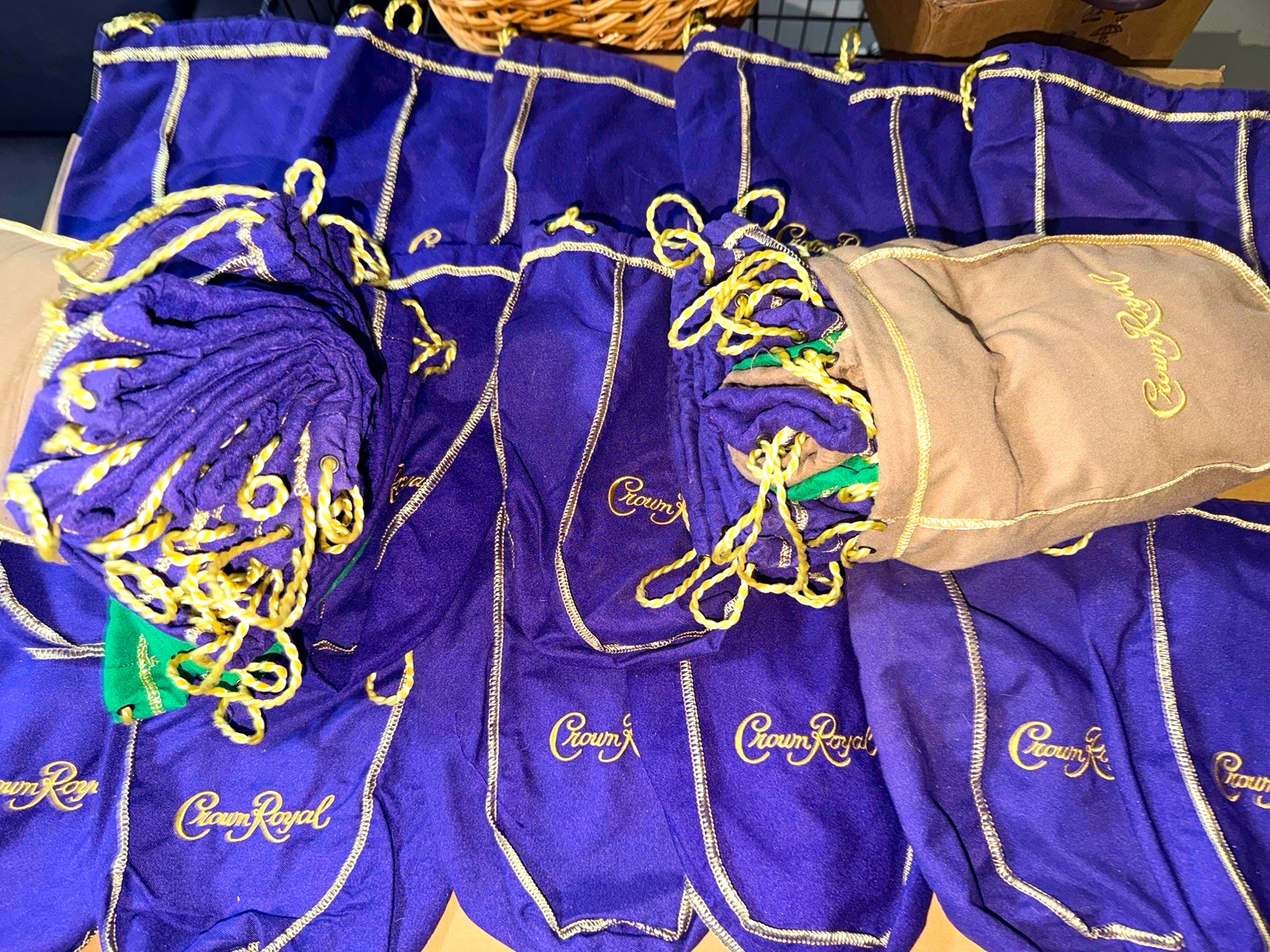 Crown Royal Drawstring Bag Lot of 20 All purple