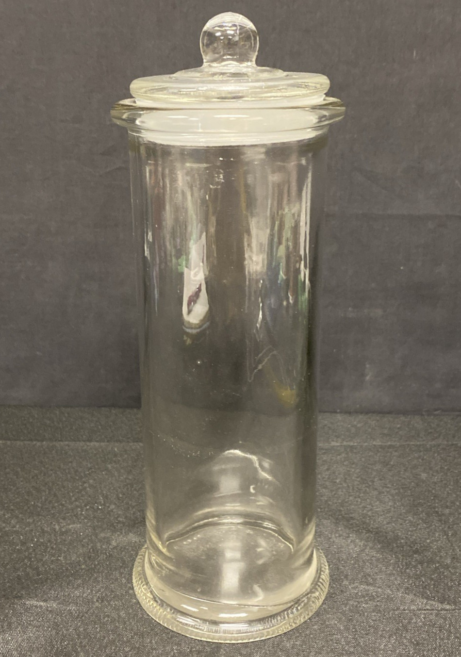 Ann\'s House of Nuts Clear Glass Apothecary Jar with Airtight Lid Vintage