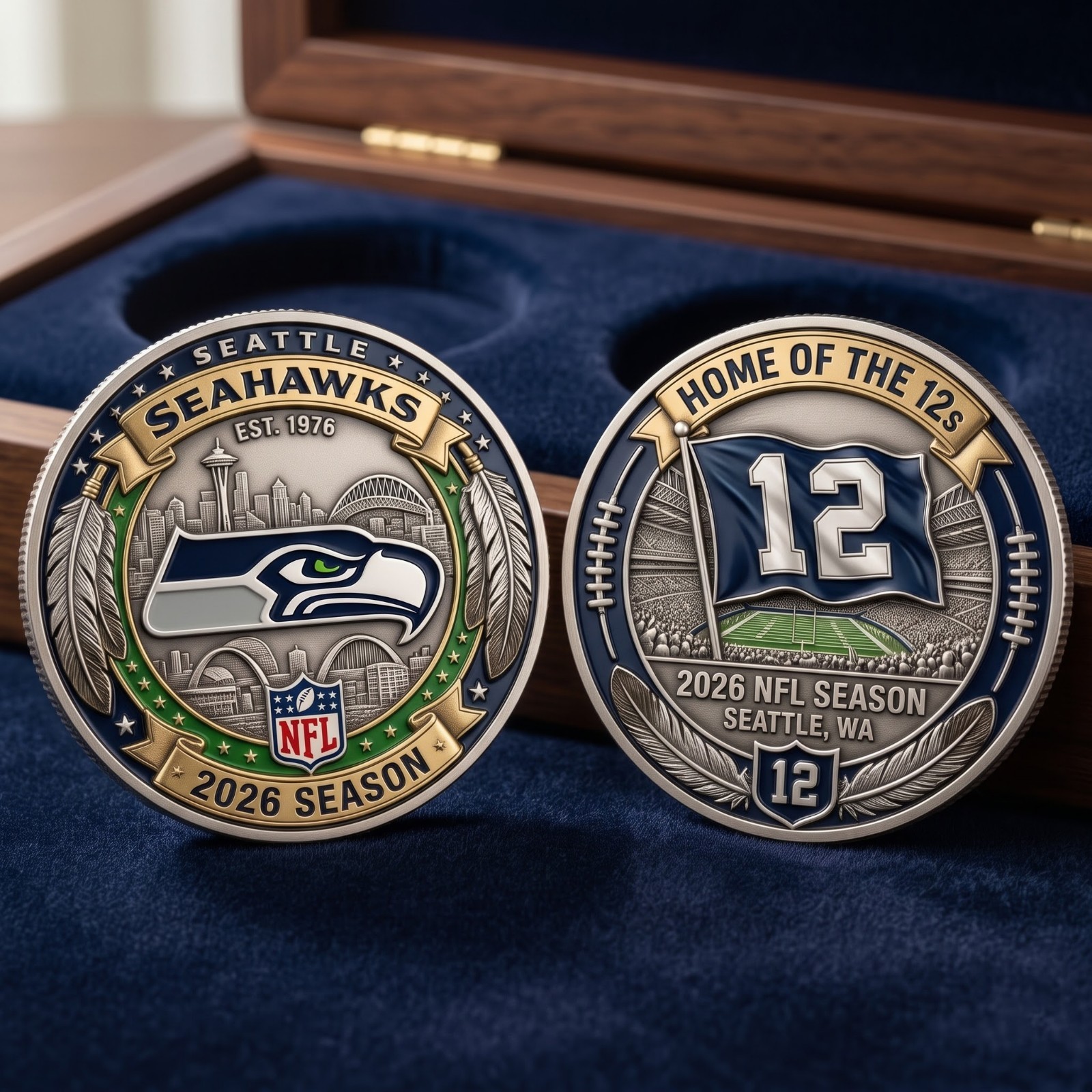 Seattle Seahawks Home Of The 12s Commemorative Coin NFL Fan Gift