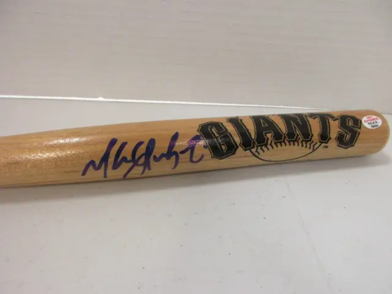 Mike Yastrzemski of the San Francisco Giants signed autographed mini bat PAAS CO