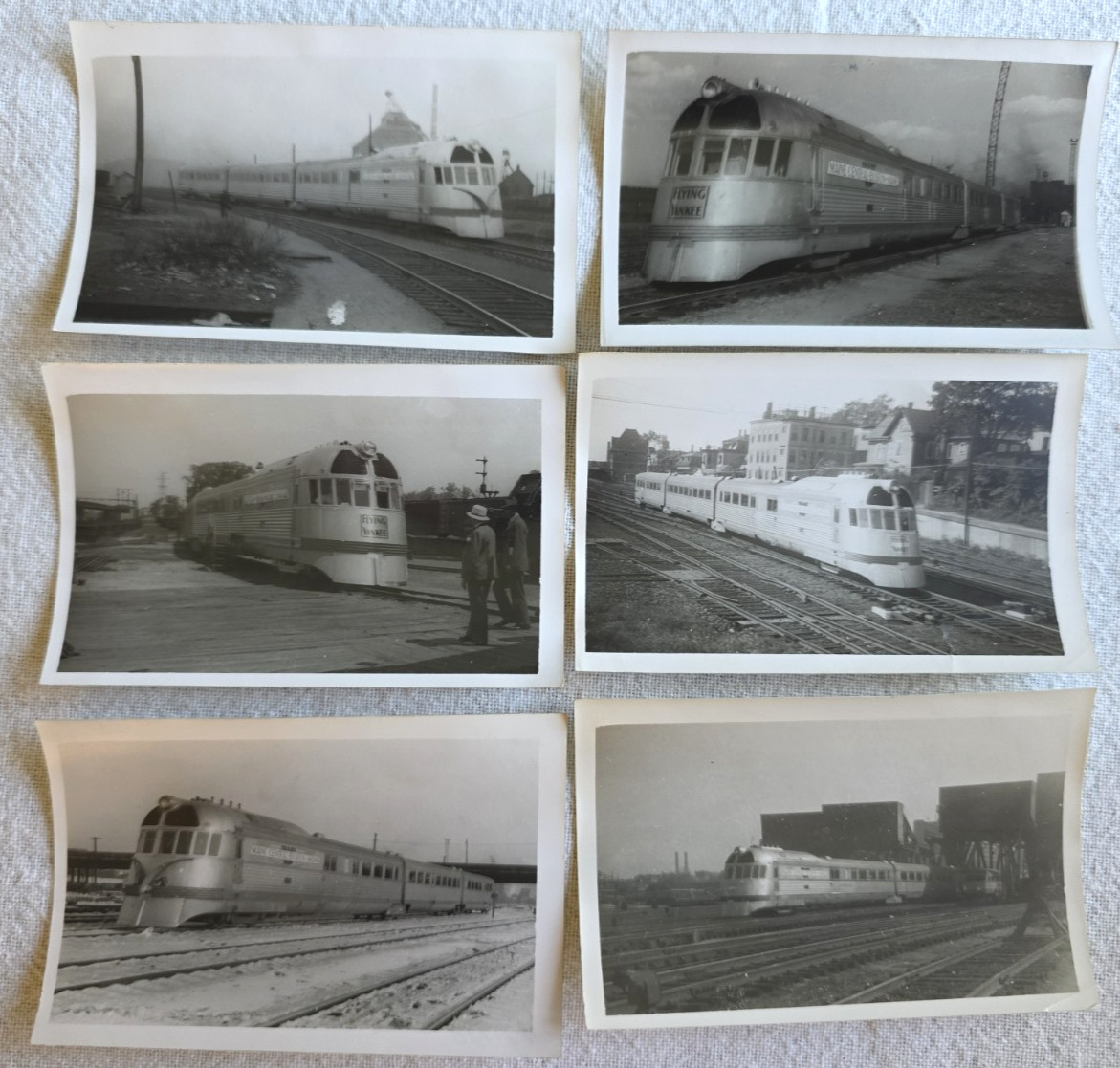 C. 1940s Flying Yankee Boston & Maine, Maine Central Railroad Photo Lot Of 6 C. 1940s Flying Yankee Boston & Maine, Maine Central Railroad Photo Lot Of 6