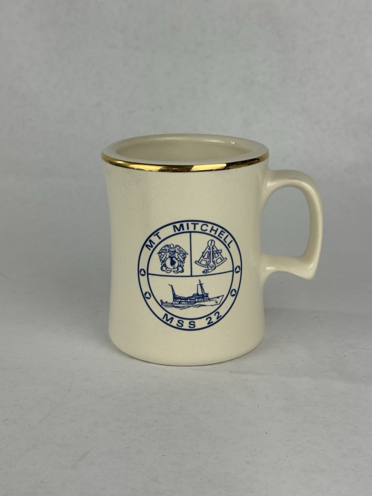 Vintage NOAA Mt. Mitchell MSS-22 Survey Ship Ceramic Mug US Coast Guard