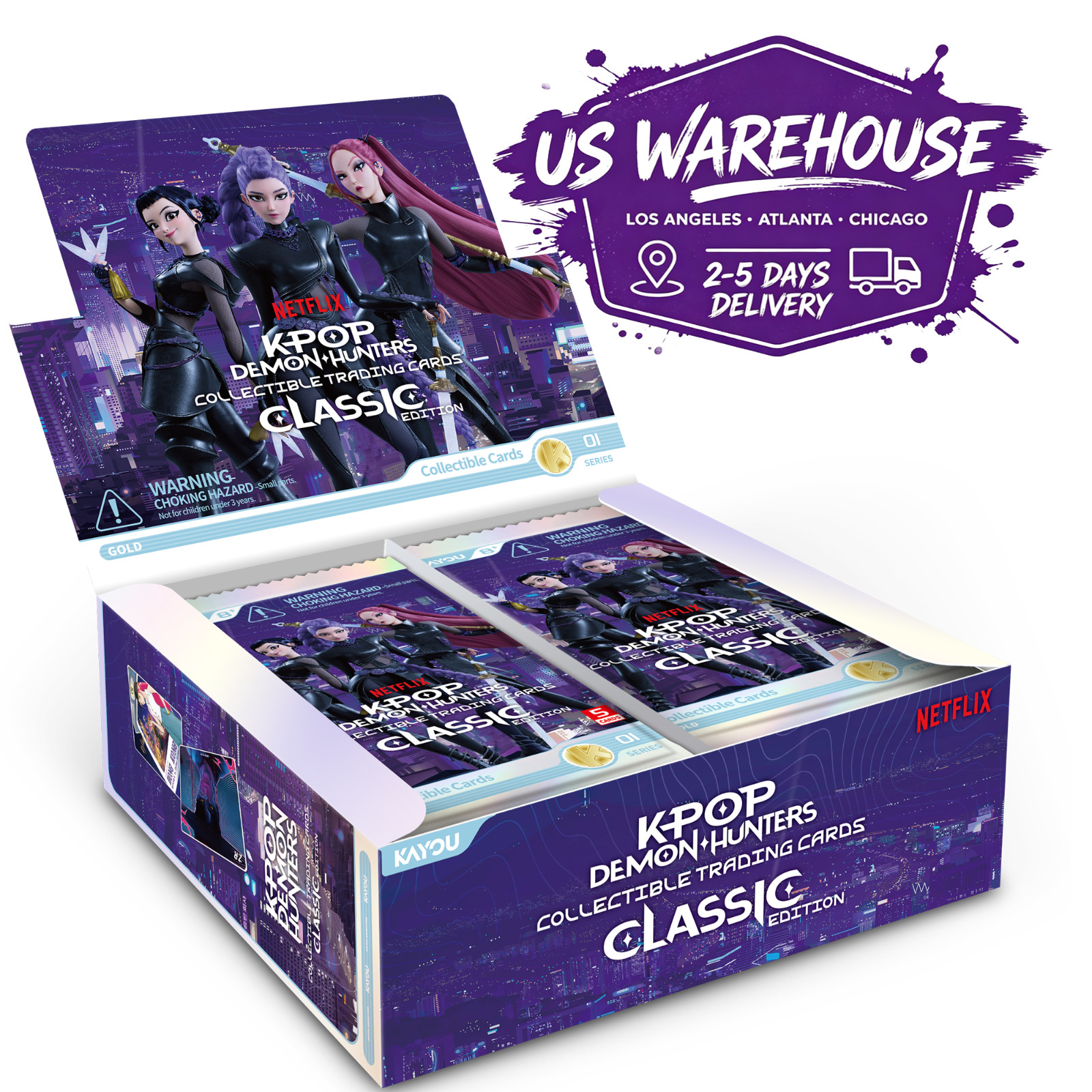 KAYOU KPop Demon Hunters Collectible Trading Cards Classic Edition Box 20 Packs