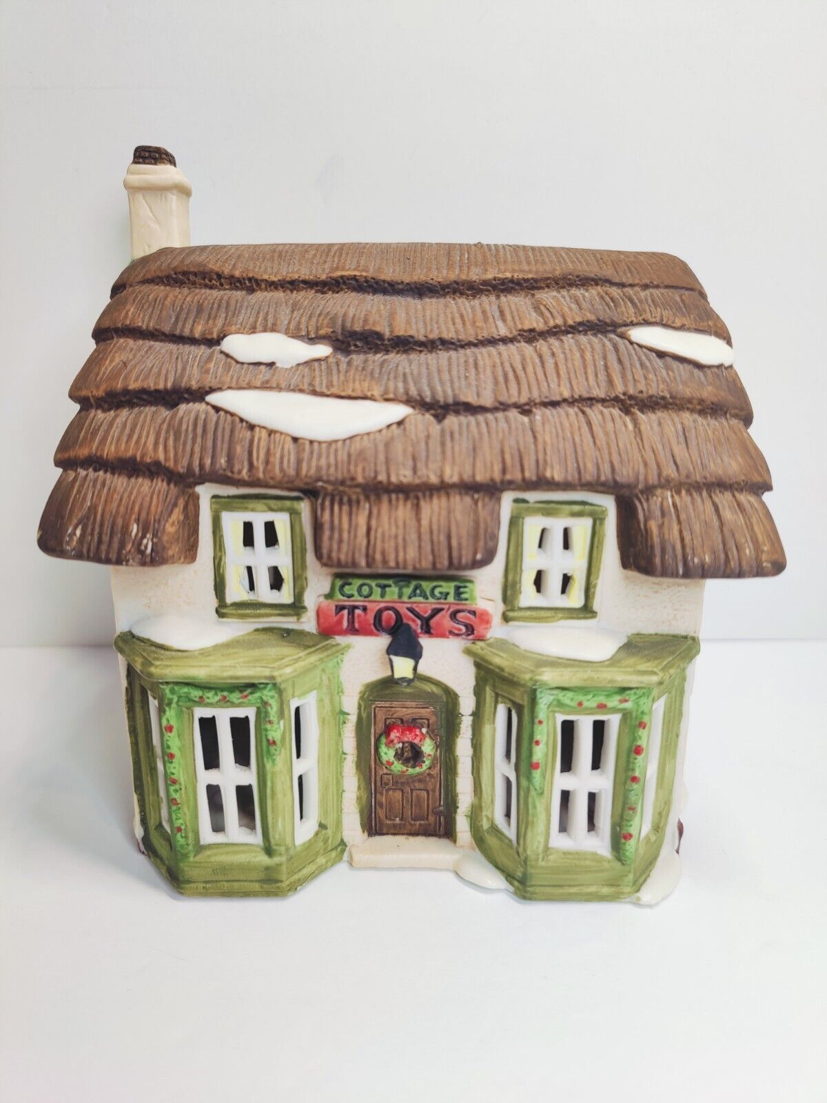Dept 56 Miniature Cottage Toys Shop Dickens Village Cold Cast Porcelain 1986