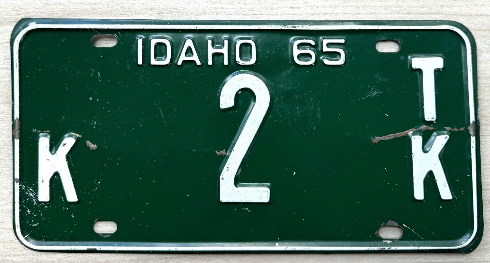1965 Idaho License Plate - Number Two - Original Paint