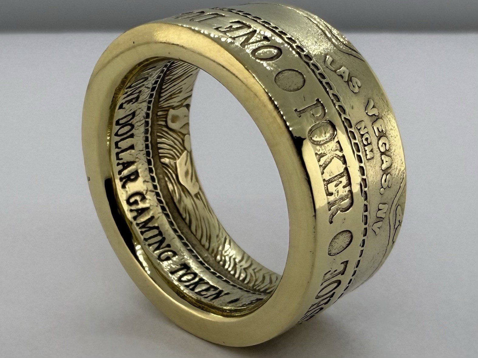 Binion’s Horseshoe Las Vegas $1 Casino Token Ring – Vintage Poker – Size 10