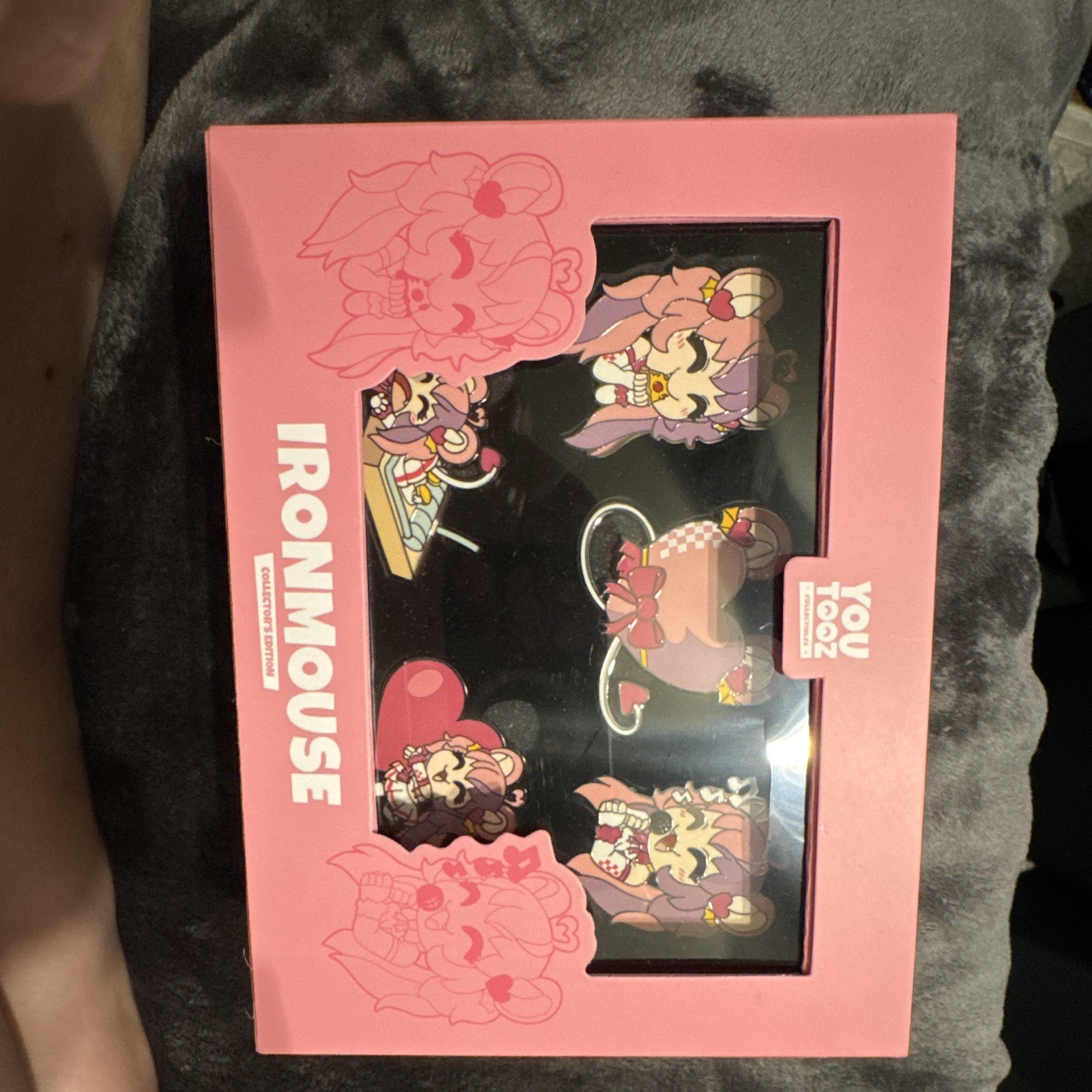 Youtooz Ironmouse Collector's Edition Pink Metal Animation Pin Set Youtooz Ironmouse Collector's Edition Pink Metal Animation Pin Set