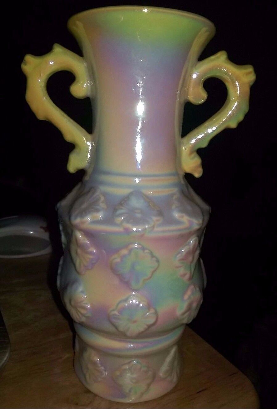 Porcelain Yellow Opalescent Vase