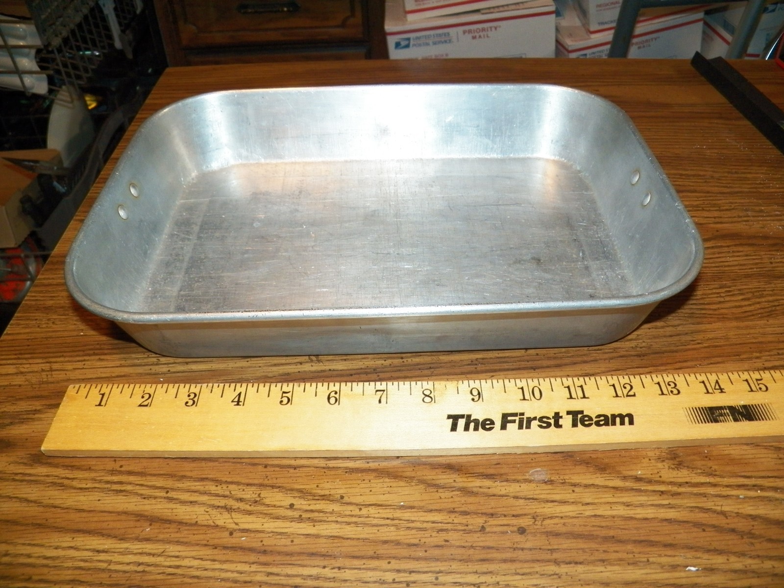 Vintage WEAR-EVER #313 Aluminum Pan w/ Handles 14x10x2.25