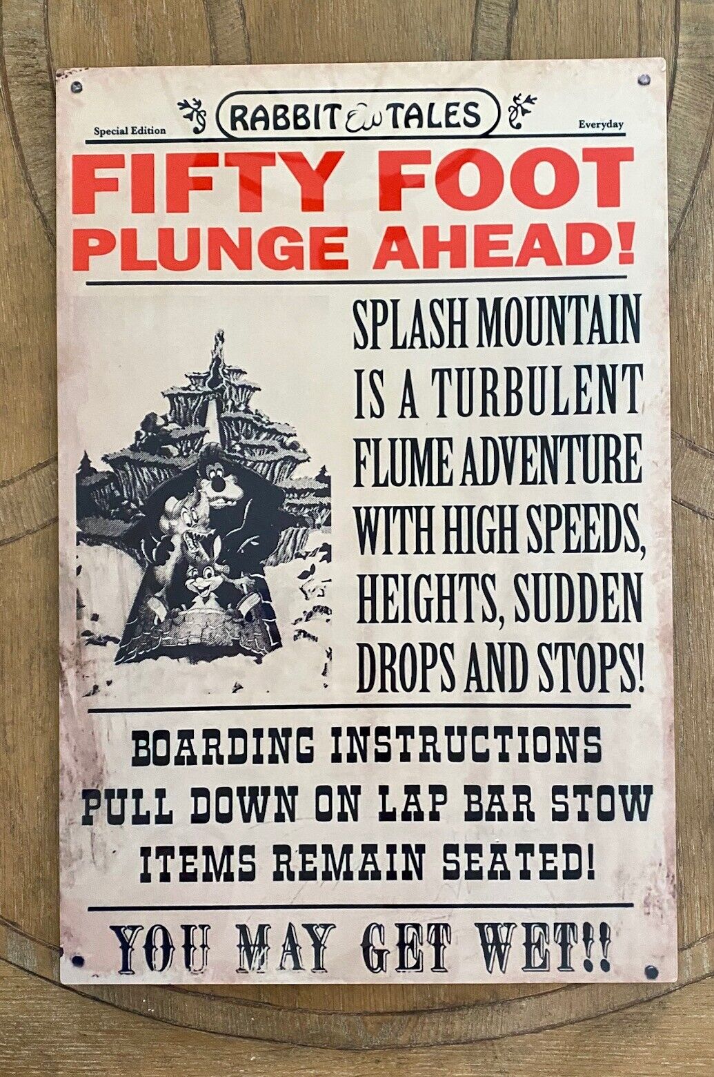 Splash Mountain Ride Prop \