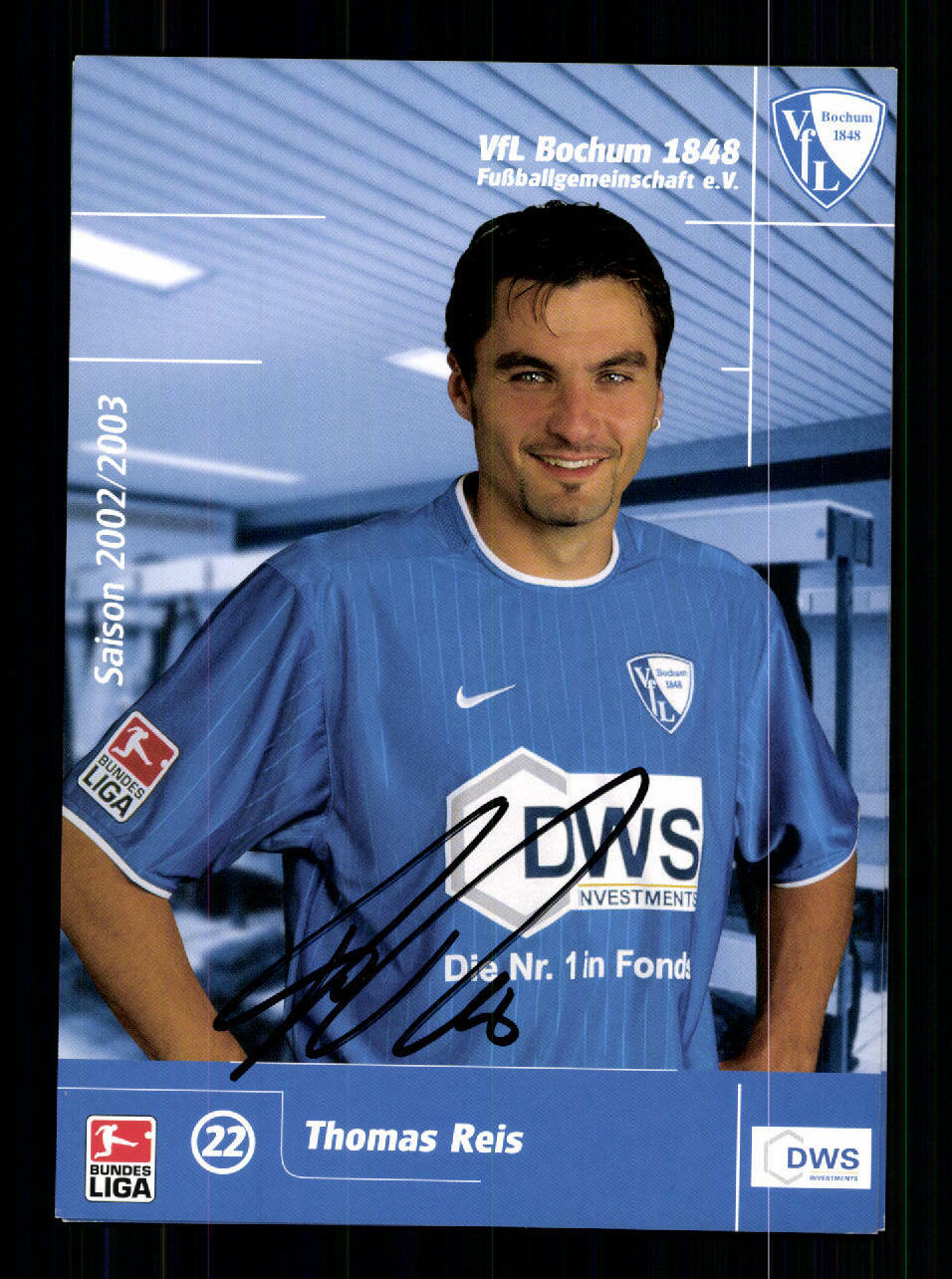 Thomas Reis autograph card VFL Bochum 2002-03 2nd card original 