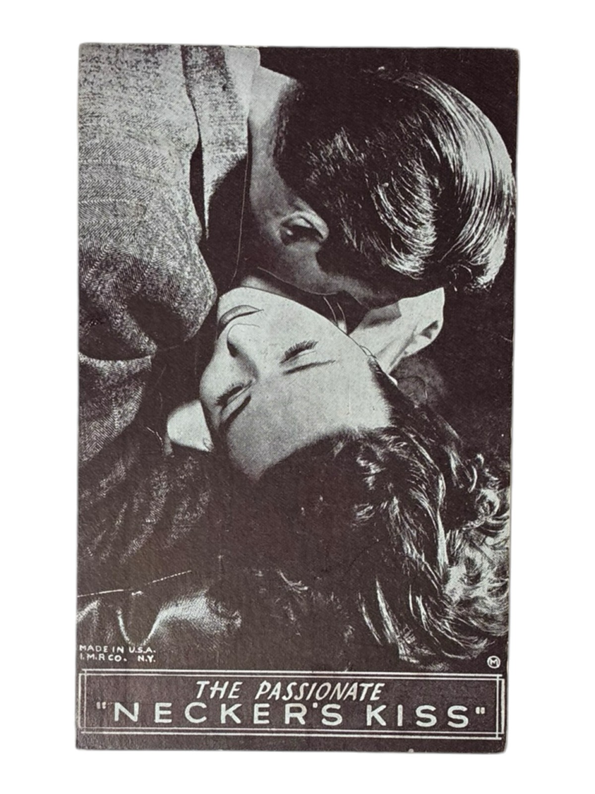 I.M.R CO. Postcard The Exhibit Card Necker\'s Kiss Love Romance People Original
