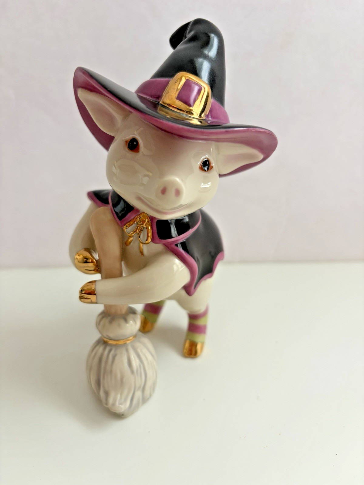 Lenox Halloween Bewitching Pig Figurine Hand Painted Retired & Hard to Find