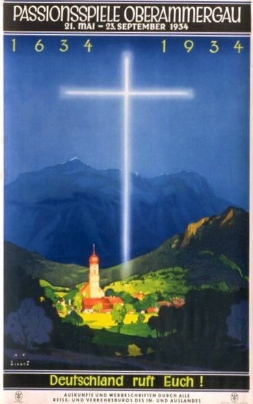 GERMANY TRAVEL POSTER *2X3 FRIDGE MAGNET* VACATION PASSION PLAY OBERAMMERGAU