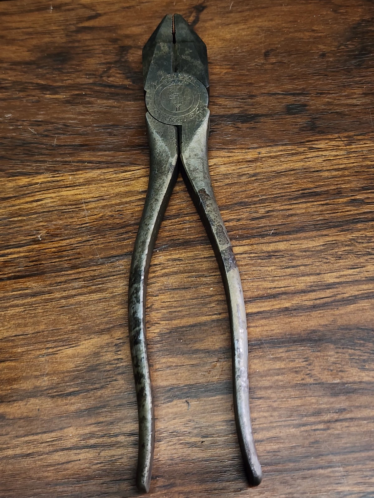 Vintage M. Klein & Sons 9” Linesman Pliers Chicago USA