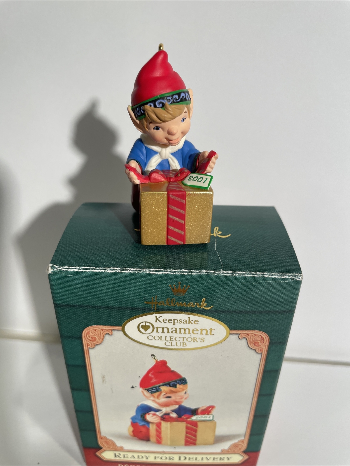 Hallmark Keepsake Collectors Club Christmas Ornament Ready For Delivery Elf 2001