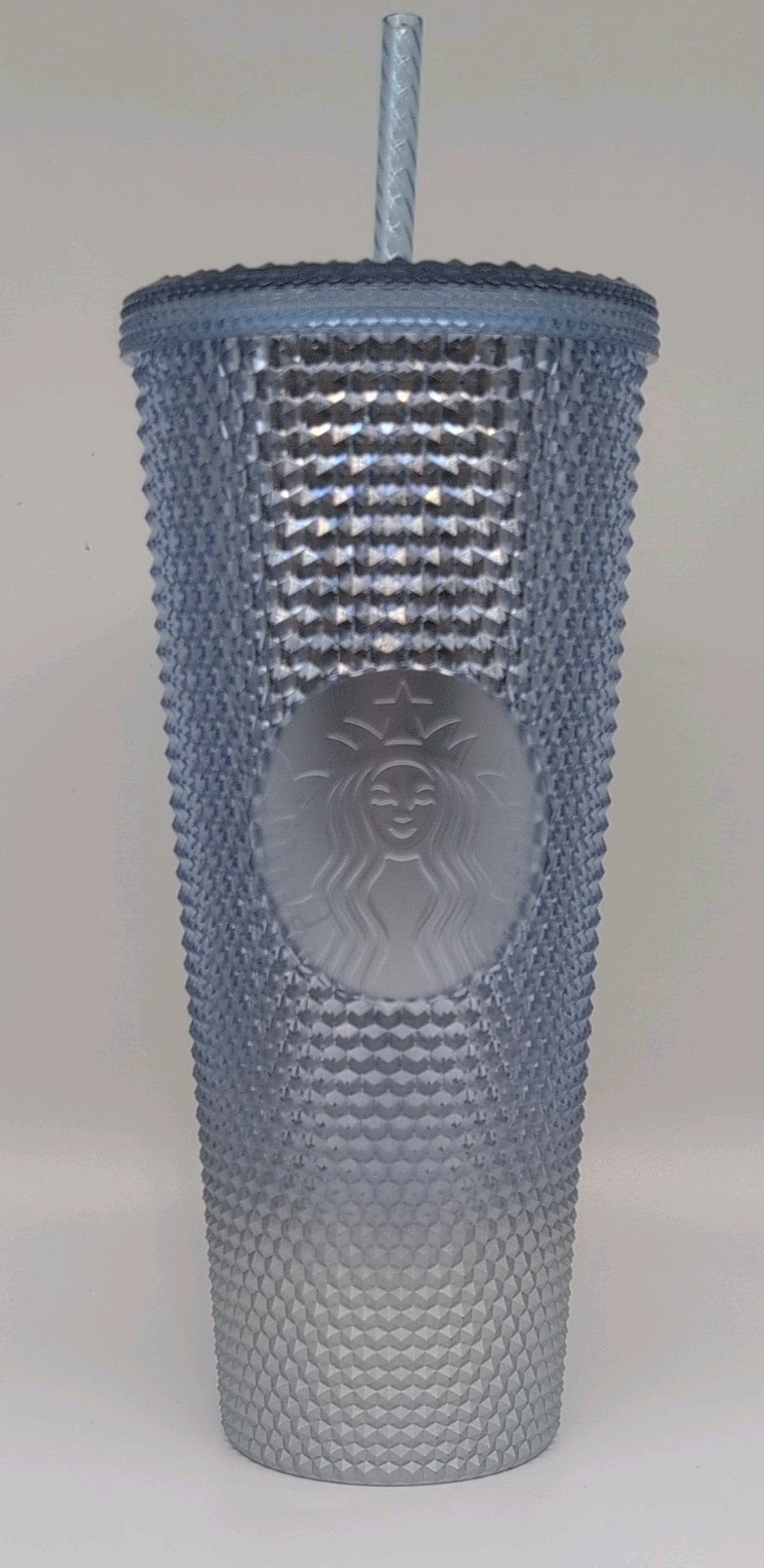 RARE-Starbucks Holiday 2023 Icy Ombre Blue Silver Studded Venti Tumbler NEW