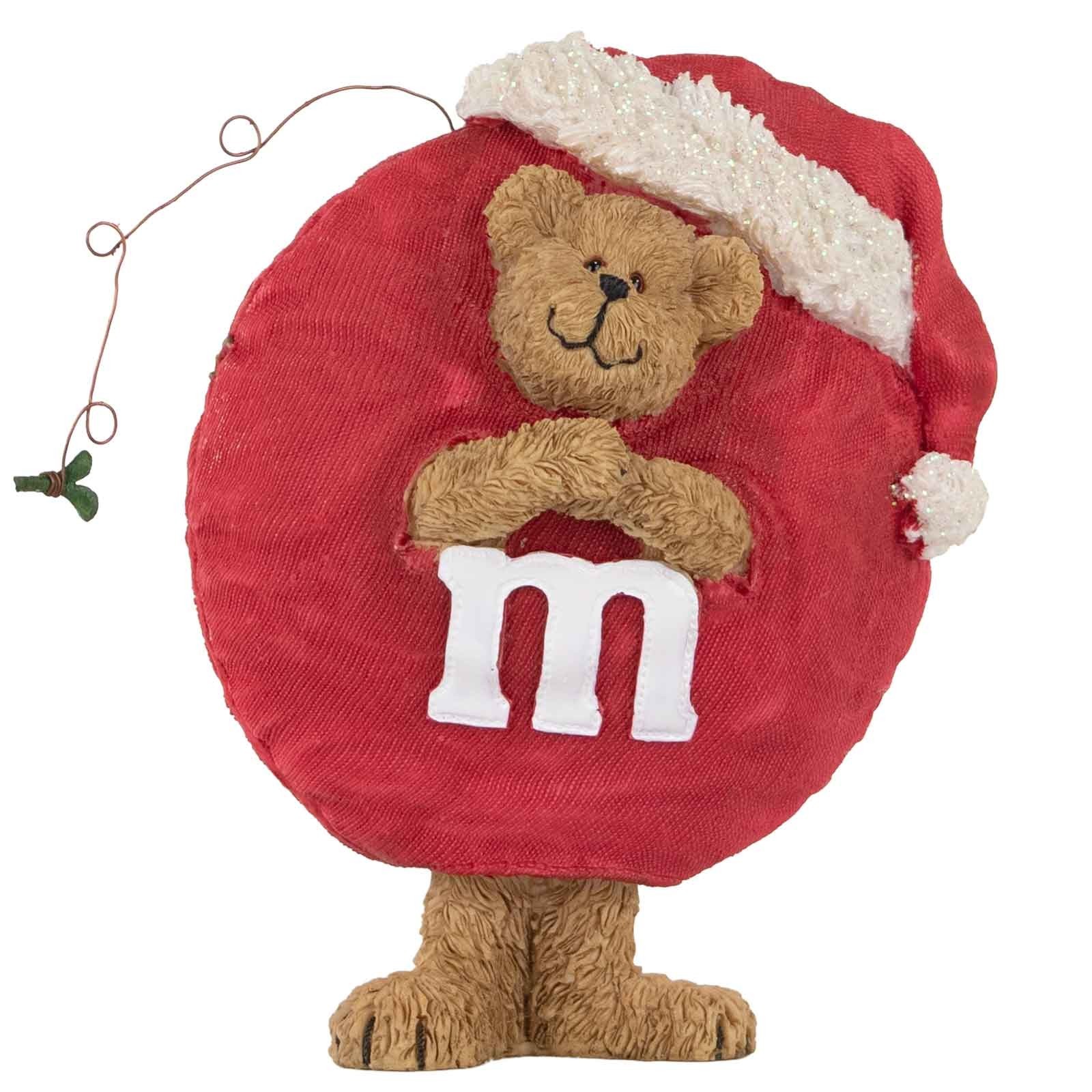 Boyds Bear in Red M&M's Christmas Costume with Santa Hat 2005 Figurine 919014