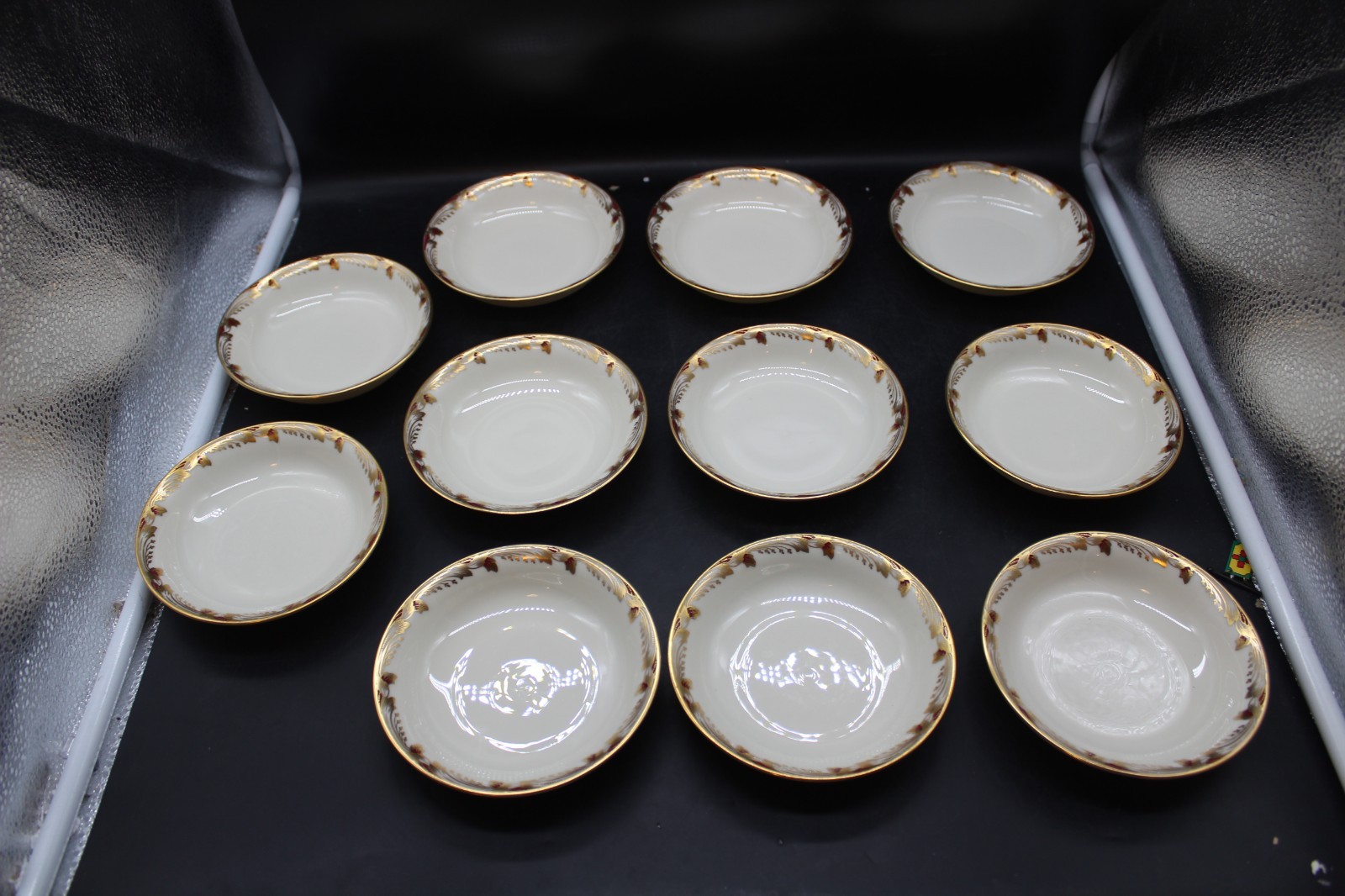 Lenox Essex Maroon  Fruit Dessert  Bowl 303093 Set of 11 5.25