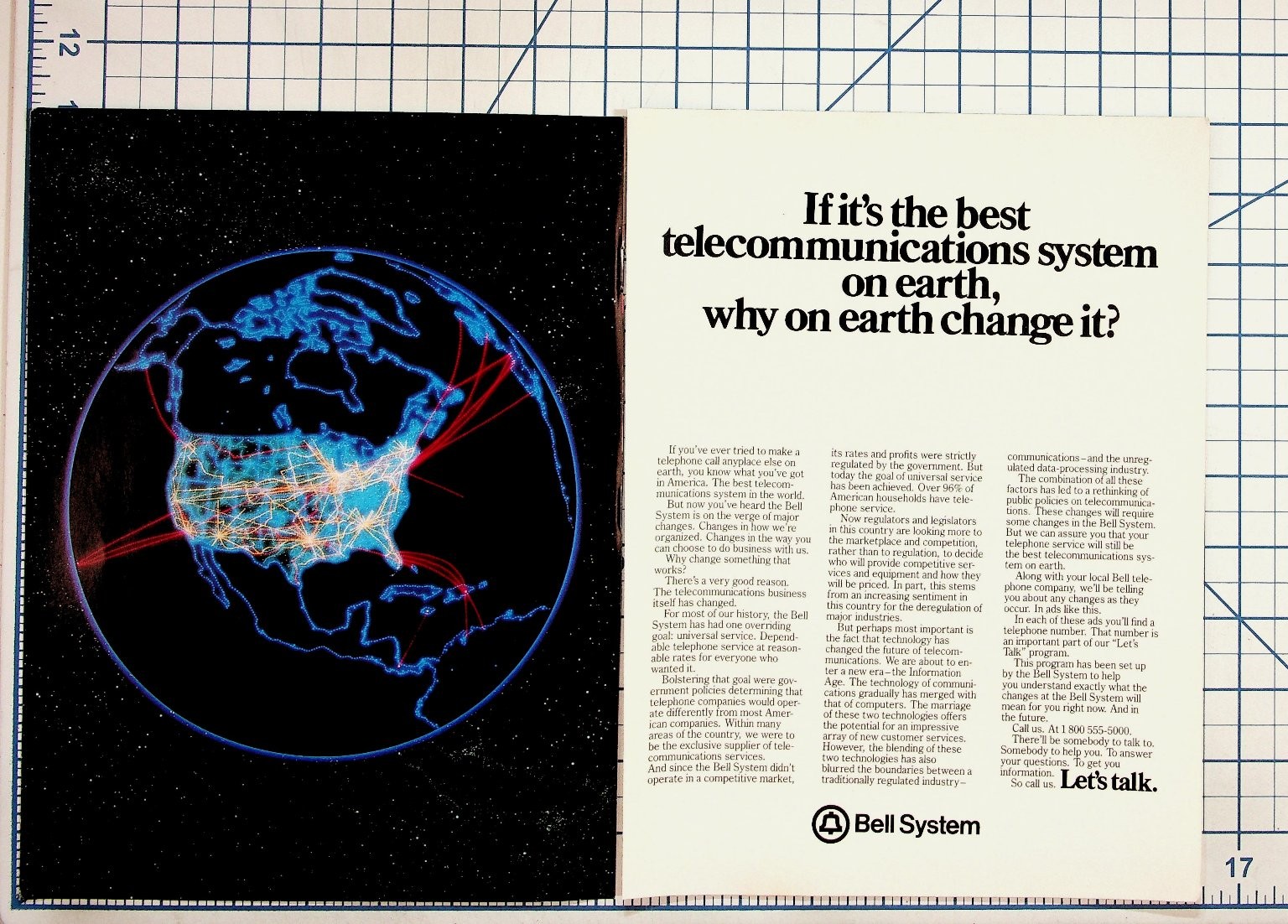 Vintage Bell System Ad 1980s Original Magazine Print Telecommunications History