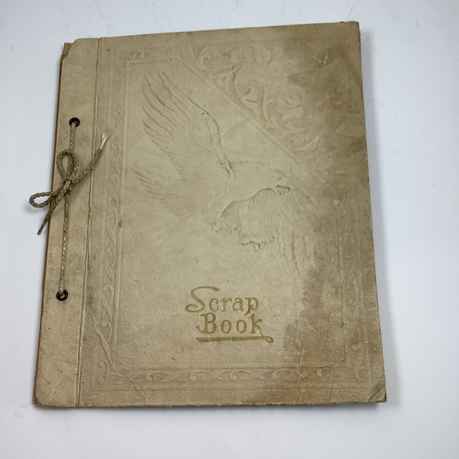 Antique Vintage  Scrap Book Filled With Pictures READ
