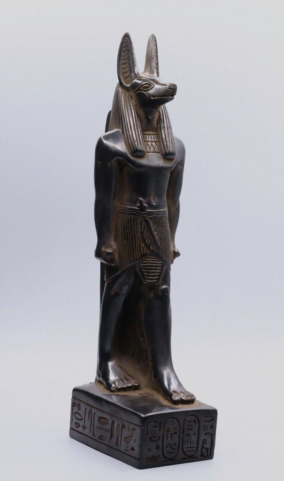 ANCIENT EGYPTIAN STATUE ANTIQUES ANUBIS GOD DEITY EGYPT BLACK STONE BC