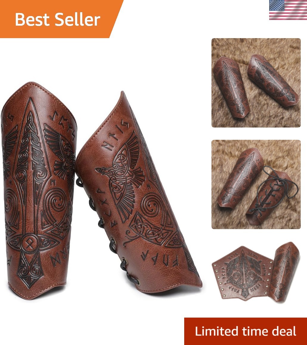 Medieval Leather Bracers Dragon Embossed Viking Leather Bracers Leather Arm A... Medieval Leather Bracers Dragon Embossed Viking Leather Bracers Leather Arm A...